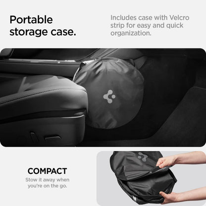 Spigen ZeroGap Windshield Sunshade for Tesla Model Y & 3, Maximum UV & Heat Protection, Dual Layer with Pocket | Car Accessories for Model Y Juniper, Model Y L, Model 3 Highland | Gift for Tesla Owner