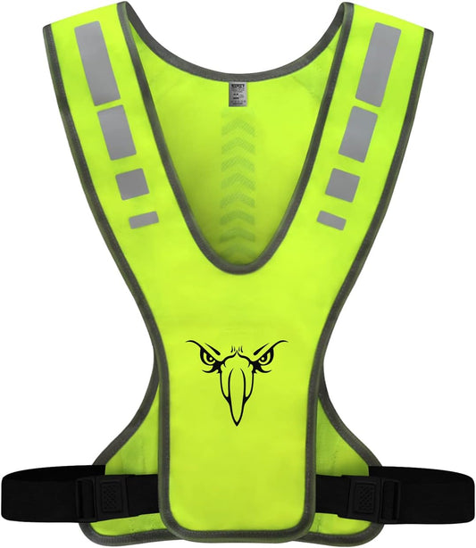 TCCFCCT Reflective Running Vest, High Visibility Running Gear with Large Pocket