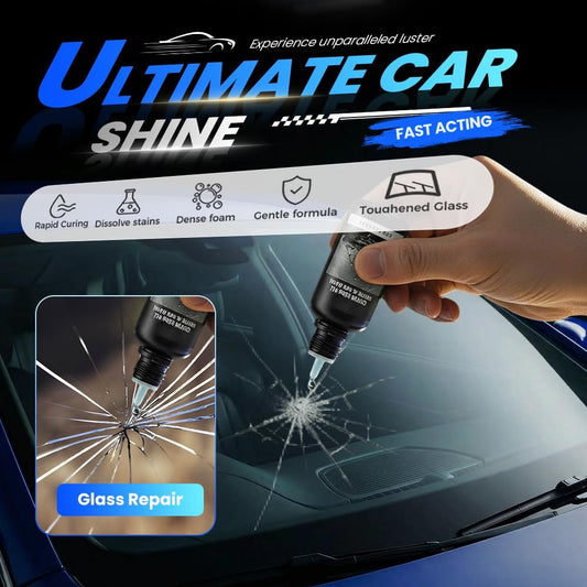 Windshield Crack Repair Kit, 2026 New Advanced Formula Quick Fix with 30ml Glass Repair Liquid 1 Towel 1 Blade 5 Curing Films, Universal Cracks Gone Glass Repair Kit (1 * Black)