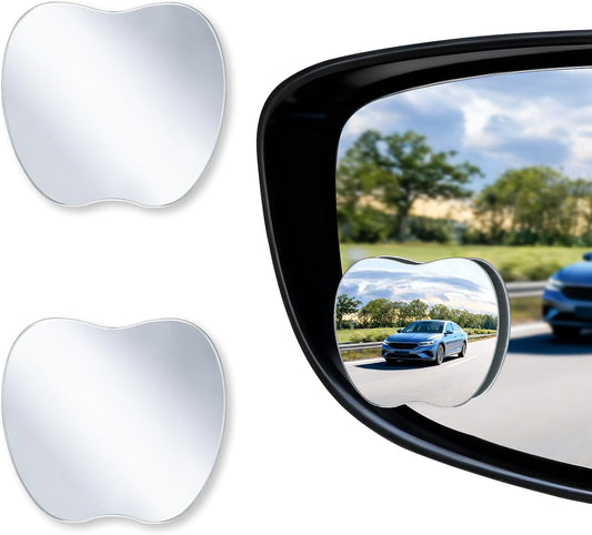 LivTee Blind Spot Mirrors, HD Glass Frameless Convex Rear View Mirrors, Wide Angle Adjustable Stick for Side Mirror, Automotive Exterior Accessories for Car, SUV & Trucks, Pack of 2