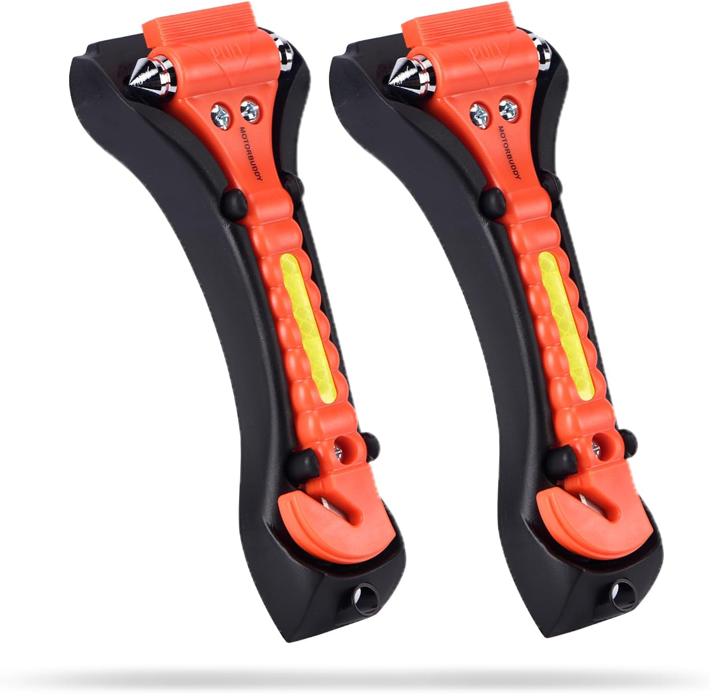 MOTORBUDDY 4-Pack Emergency Escape Hammer Seat Belt Cutter,Auto Car Safety Hammer with Window Glass Breaker，Escape Tool for Car Accidents