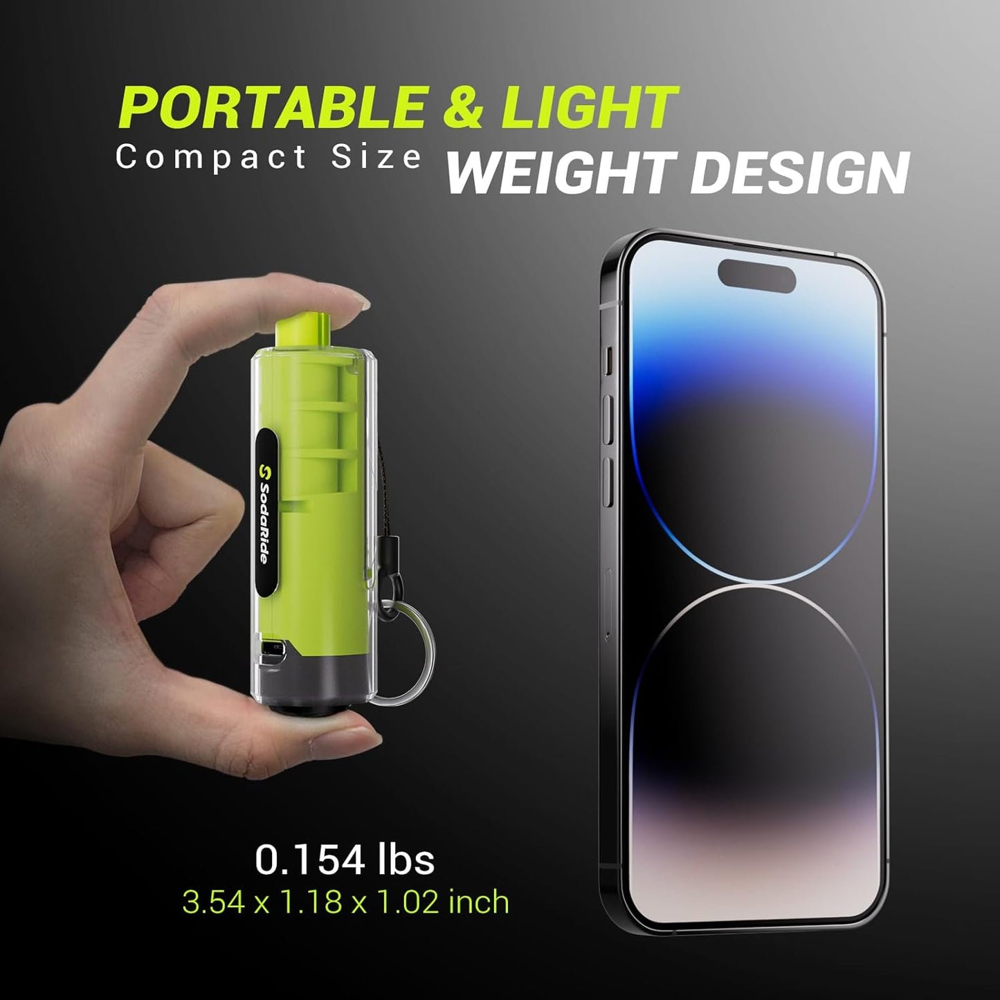 SodaRide Window Breaker Seatbelt Cutter with Flashlight,3 in 1 Car Escape Tool Key Chain,Safe Hammer Glass Breaker Under Water,2 Pack, Black Green