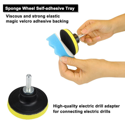 Car Foam Polishing Buffing Kit, Polishing Buffing Pads, Wool Pads,Polishing & Buffing Wheels, for Headlights & Body Foam Wax & Buffer Kits (27)