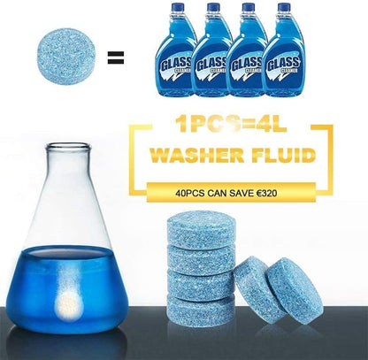 Car Glass Cleaning Sheet,Window Clean for Auto,Windshield Wiper Fluid Solid Effervescent Tablet, Suitable for Any Family Car (100)