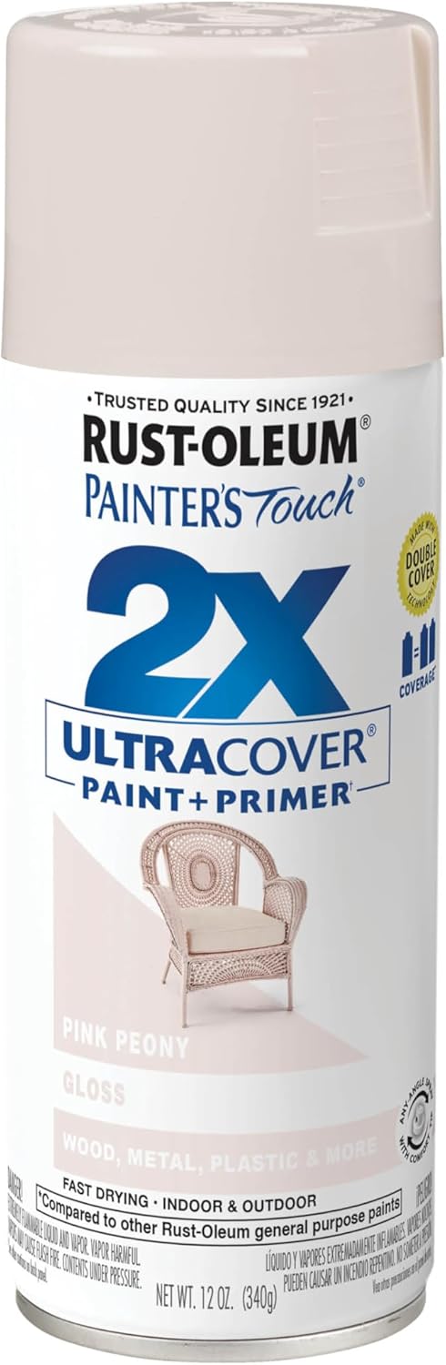 Rust-Oleum 334029 Painter's Touch 2X Ultra Cover Spray Paint, 12 oz, Gloss Clear - Colors C