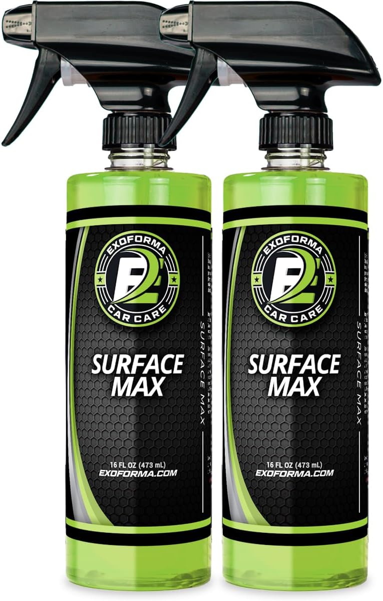 ExoForma Surface Max 16oz Waterless Car Wash & Detail Spray | Instantly Cleans, Shines, and Protects | Advanced Hydrophobic Polymer Formula for Paint, Glass, Chrome & More