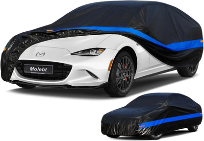 Car Cover Waterproof All Weather for Automobiles, Universal Fit Sedan Coupe Chevrolet Corvette/Camaro, Ford Mustang/Fusion, Honda Accord/Civic, KIA Optima, Hyundai Sonata, Nissan Maxima etc.