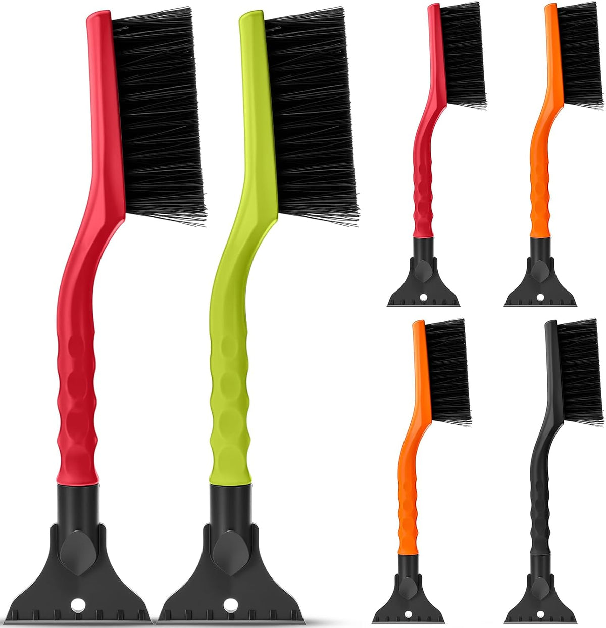 Uiifan 12 Pcs 16 Inch Winter Car Snow Brush Set Ice Scraper and Snow Brush for Car Windshield, Soft Bristle Head, 2 in 1 Winter Removal Tool for SUV and Truck Multi Functional Accessories Gift