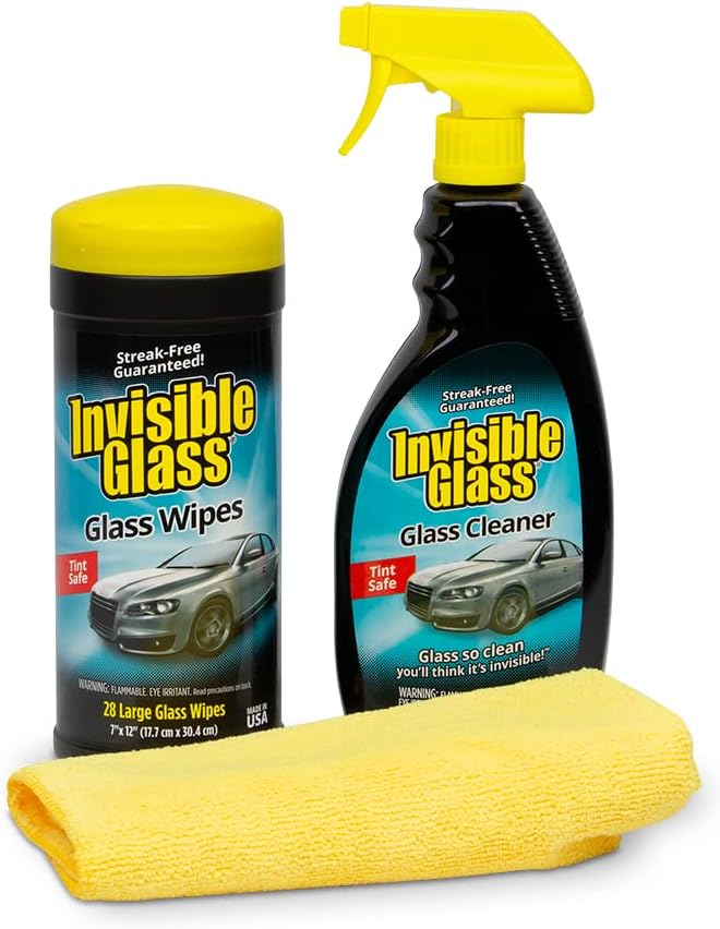 Invisible Glass 92164-2PK Premium Glass Cleaner Spray for Car Windshields and Windows, Automotive and Home Window Cleaner, Streak-Free, Ammonia-Free, Tint-Safe – 22 fl oz (Pack of 2)