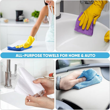 AIDEA Microfiber Cleaning Cloth Roll, Grey 75PK, Reusable Paper Towels Tear Away Cloth, Microfiber Towels for Cars, Wash Cloths, Lint Free Rags for House, Kitchen,Window,Cleaning Supplies 11.5"×11.5"