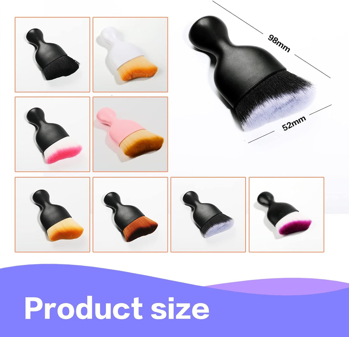 AOCISKA Car Interior Detailing Brush,Soft Bristle Cleaning Brush Car Detailing Brush Dusting Brush,Car Interior Cleaning Tool,Auto Detail Brush Car Dash Duster Brush (Black)