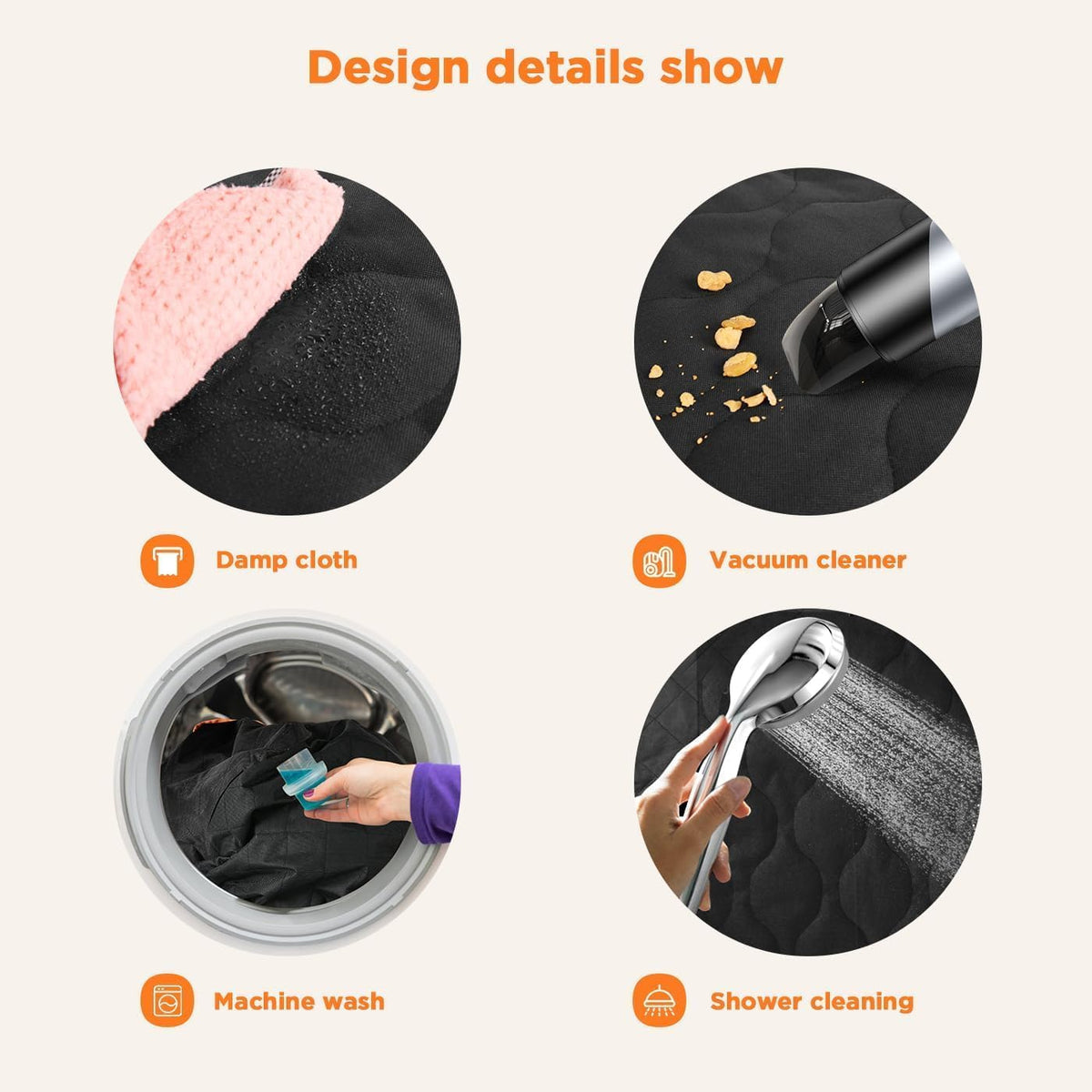 Shodu Waterproof Dog Car Seat Cover for Back Seat,Collapsible Scratchproof Dog Car Seats Covers,Nonslip Dogs Seat Cover with Mesh Window,Storage Pocket,Side Flaps,Universal Size Fit for Car/Truck/SUV