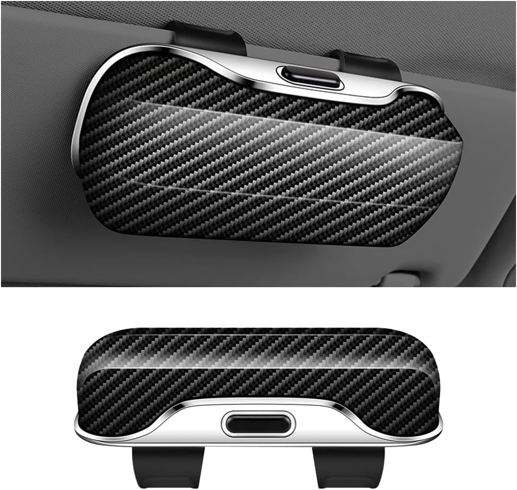 Car Sun Visor Organizer, Car Visor Pocket Wallet Pouch Holder, Vehicle Sunshade Glasses Case Storage Bag with Multi-Pocket Net Zipper, Auto Interior Accessories Universal for SUV Truck Van (Black)