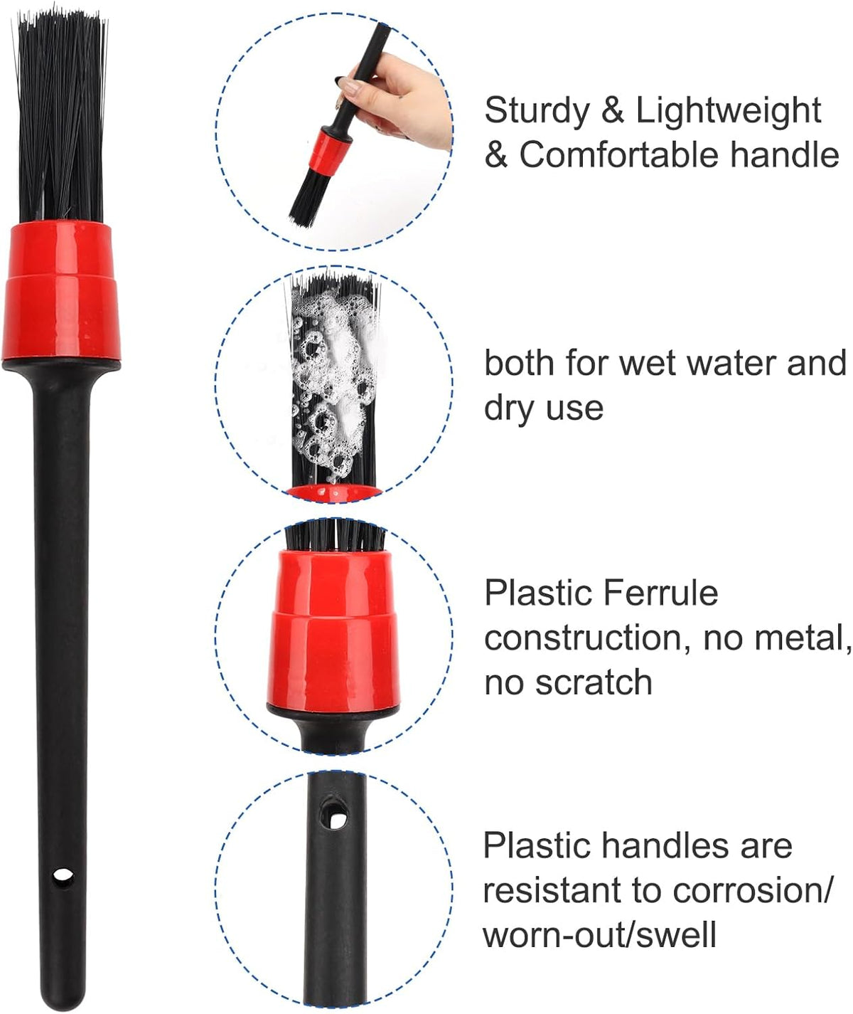 Car Interior Duster Detailing Brush Set Cleaning Gel Kit, Soft Microfiber Towels Dash Vent Dusting Car Slime Putty Detailing Brushes Accessories Tools for Car Decoration Auto Truck SUV RV