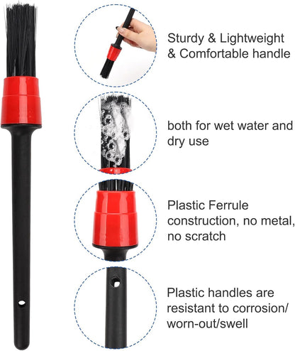Car Interior Duster Detailing Brush Set Cleaning Gel Kit, Soft Microfiber Towels Dash Vent Dusting Car Slime Putty Detailing Brushes Accessories Tools for Car Decoration Auto Truck SUV RV