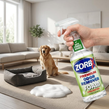 ZORBX Unscented Odor Eliminator for Strong Odor 16 Fl Oz - Used in Hospitals & Healthcare Facilities - Advanced Trusted Formula, Fast-Acting Odor Remover Spray for Dog, Cat, House & Carpet