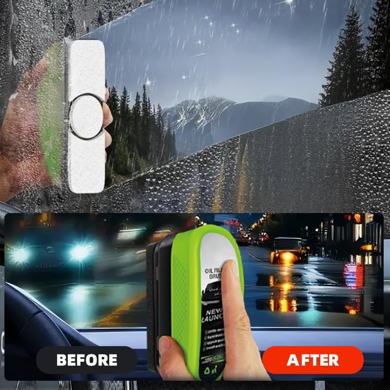 Car Windshield Oil Film Remover, Accessories, Automotive Oil Film Cleaning Brush, Multifunctional Cleaning Brush, Windshield & Side Window Cleaning Tool, Wash Accessories,