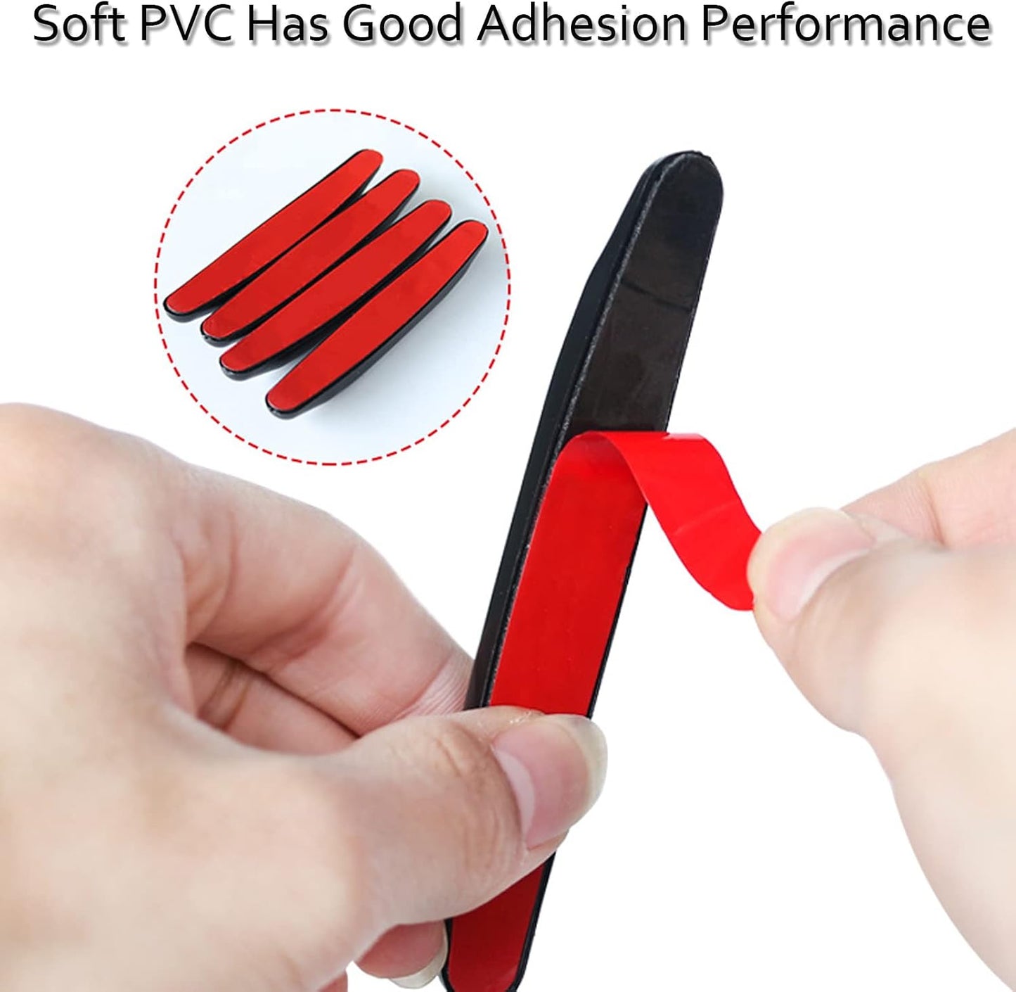 4 Pcs Car Door Edge Guards Car Side Door Protector Suitable for Various Car Pads Door Shock Absorbers-White
