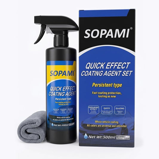Sopami Ceramic Paint Sealant, Ceramic Coating Maximum Gloss & Shine ceramic wax, car coating spray Extremely Hydrophobic Ceramic Spray Coating for Cars, RVs, Motorcycles, Boats, and ATVs