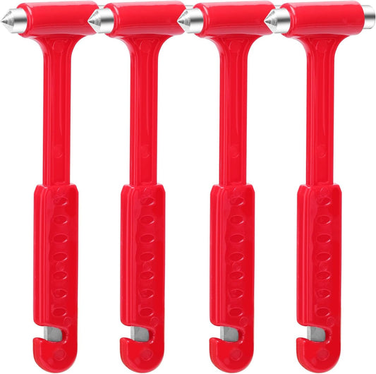 2-Pack Car Glass Window Breaker and Seatbelt Cutter, Emergency Escape Tool for Vehicle, Safety Hammers with Compact Dual-Steel Head Design for Quick Breakage (2)