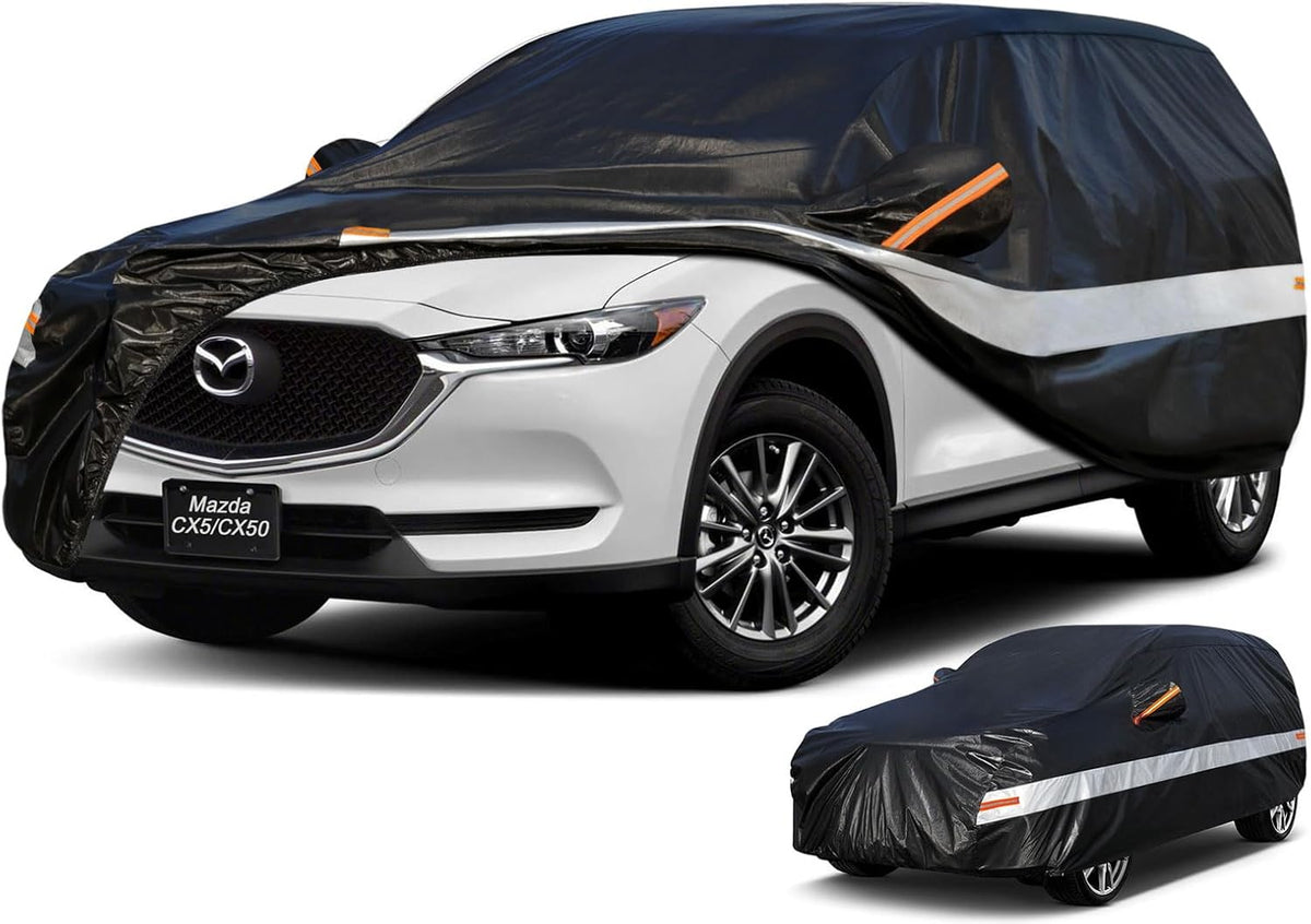 10 Layers Car Cover Custom Fit for Mercedes Benz C Class C250 C300 C43 C63 (1993-2026), Waterproof All Weather for Automobiles, Outdoor Full Cover Sun Dust Rain Protection with Cotton. Black - Colors C