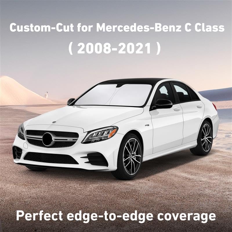 EcoNour Car Windshield Sun Shade | 2025 Upgraded Innovative No-Light-Pass Technology for Maximum Coverage | Foldable Sun Shade Keeps Your Vehicle Cool | Must-Have Car Accessories | Small (59" x 29") - Colors N