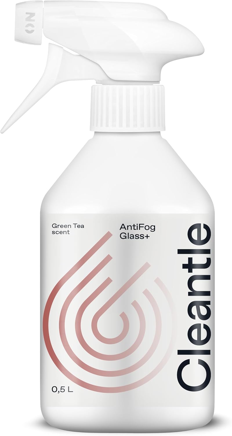 AntiFog Glass+ – Advanced Fog Repellent Formula for Windshields, Mirrors and Windows That Prevents Fog Build-Up – Safe Car Cleaner, Ideal for Home and Office Use – 500ml Spray Bottle