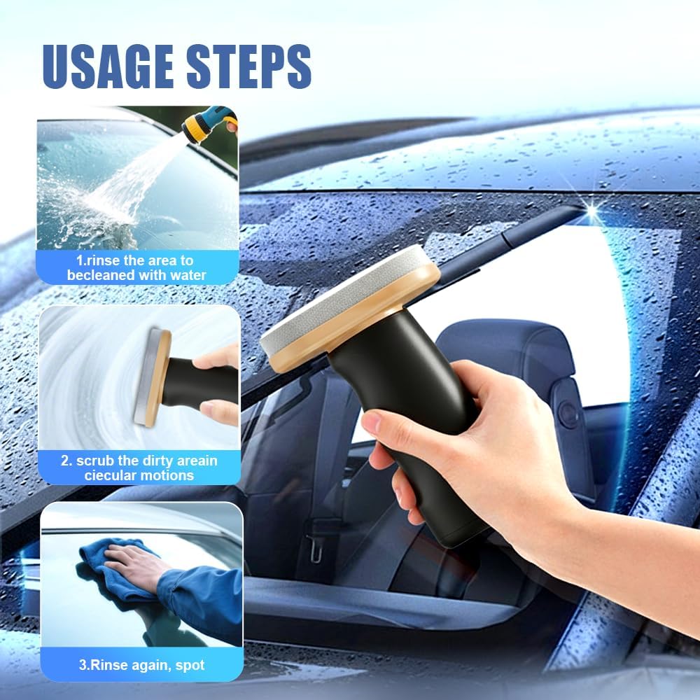 2026 Handheld Glass Oil-Film Remover, New Upgrade Emulsion Cleaner Glass Cleaning Board for Cars, Multifunctional Oil Film Remover for Windshield, Car Glass Brush for Car Maintenance (1, 100g)