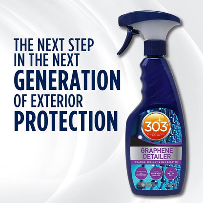 303 Products Graphene Detailer Spray, Quick Detail Spray for Car Exterior – Enhances Gloss & Protection on Paint, Coatings & Wax, Waterless Wash & Drying Aid, 16 oz