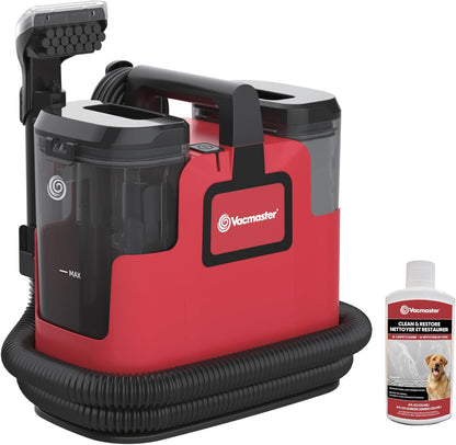 Vacmaster SCB301 400 Series Portable Carpet & Upholstery Spot Cleaner Machine, 15Kpa Power Suction with Versatile Tools for Pets, Area Rugs and Couches