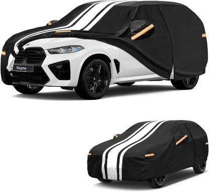 Kayme Heavy Duty Car Cover Custom Fit for BMW 3 Series 320i 325i 328i 330i 335i (1982-2026), Outdoor Full Exterior Cover with Tape and Towel, Rain Snow Sun UV Protection. - Colors B