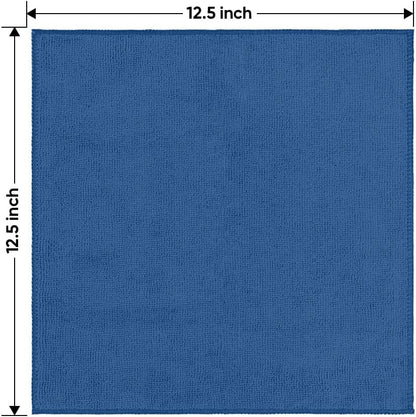 HOMEXCEL Microfiber Cleaning Cloth 12 Pack, 12.5 x 12.5 inch Microfiber Towels for Cars, Ultra Absorbent Washing Cloth, Lint Free Streak Free Cleaning Rags for Car, Kitchen, and Window (Grey)