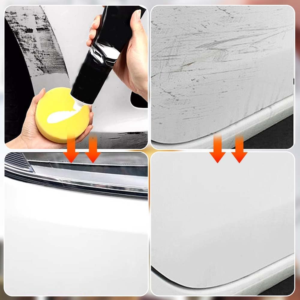 2026 New Upgrade Car Scratch Removal Wax, Scratch Remover for Vehicles with Wipe and Sponge, Car Polishing Wax Scratchs Remover, Cars Paint Scratchs Repair Kit for Deep Scratches (1 Set)