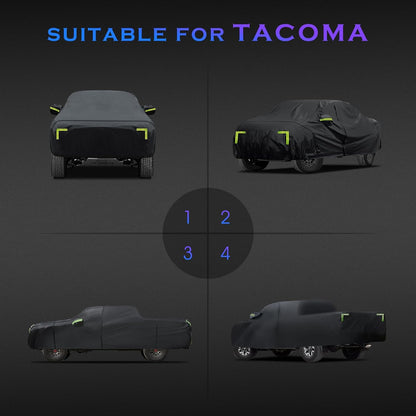 Car Cover Custom Fit for Honda CRV 1997-2025,Toyota RAV4 1996-2025, 6 Layers Truck Cover Waterproof All Weather for Automobiles,Outdoor Full Exterior Cover,Rain, Sun, Wind Protection,Black