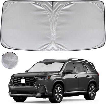 KAYZT Windshield Sun Shade for 2019-2025 2026 Chevy Silverado 1500 /GMC Sierra 1500 2500HD 3500HD Foldable Sunshade Front Window Custom Fit Car Accessories - Colors C
