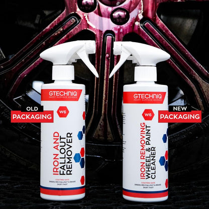 Gtechniq W6 Iron Removing Wheel & Paint Cleaner for Cars, Brake Dust Remover, Degreaser and Alloy Wheel Cleaner for Wheels, Rims and Paintwork, Safe on Coating - 500ml