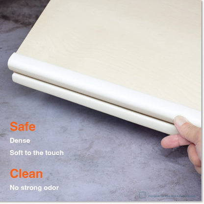 Roving Cove HeftyFit Edge Protector for Baby Proofing (6ft Large Edge Only), Heavy-Duty Soft Rubber Foam Furniture Edge Bumper Guards, Desk Edge Cushion, Wall Corner Covers, 3M Adhesive, Onyx Black