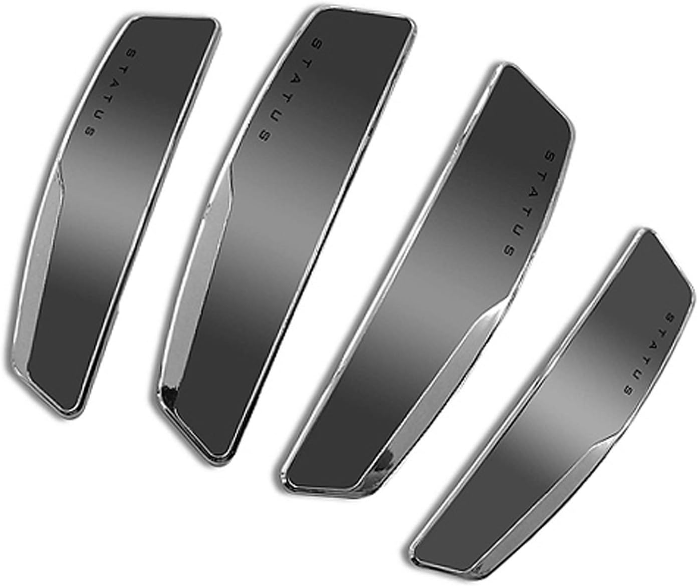 STATUS 4Pcs High Glossy Slim Door Edge Guards Bumper Protector Trim Guard Sticker Molding for Motors Auto Vehicle (White)