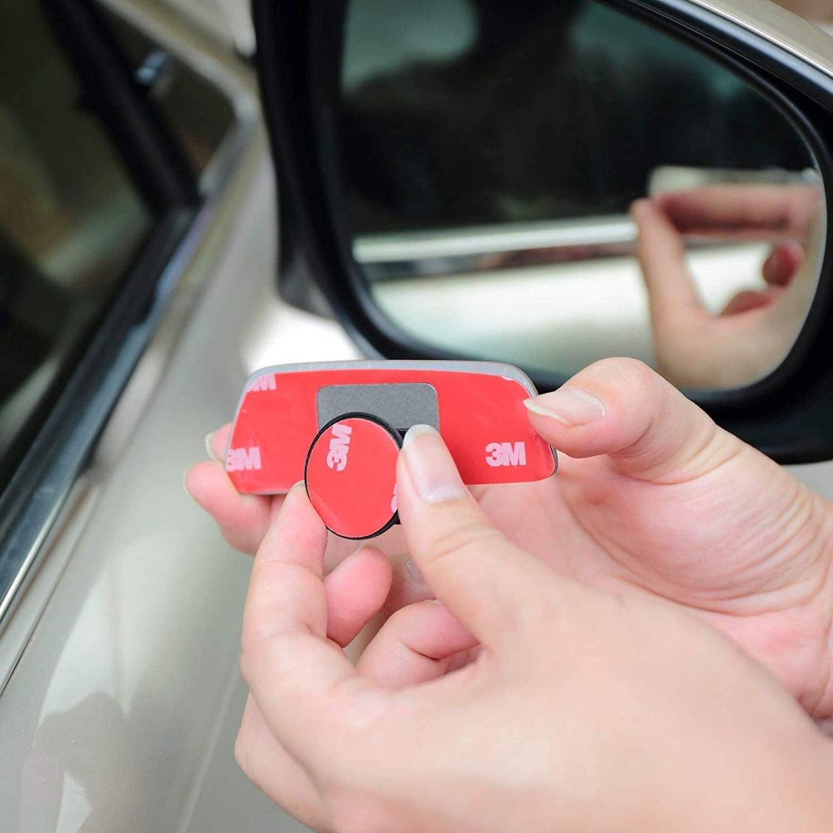 Verivue 2-Inch Round Blind Spot Mirrors for Cars, Universal Fit, HD Convex Wide Angle, Stick-On Frameless Side Mirror Blindspot, Adjustable Blind Spot Mirror for Car Side Mirrors, 2-Pack