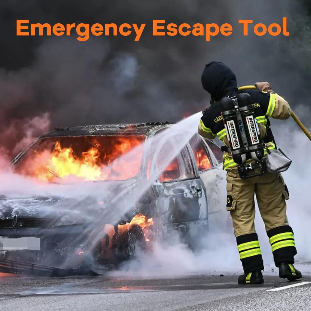 SINSEN Car Safety Hammer Set of 2 Emergency Escape Tool Auto Car Window Glass Hammer Breaker and Seat Belt Cutter Escape 2-in-1 for Family Rescue & Auto Emergency Escape Tools