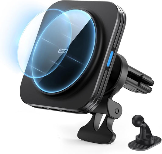 ESR for MagSafe Car Mount Charger,15W Magnetic Wireless Car Charger, for MagSafe Car Charging, Air Vent Dashboard Phone Holder Mount for iPhone Air 17 Pro Max 16 15 14 13 12, Galaxy S26, Fast Charging