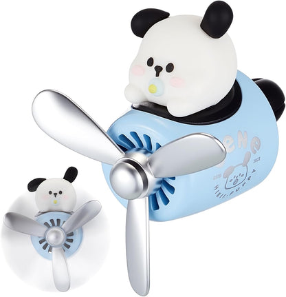 Tallew Car Air Freshener Cute Duck Car Vent Clip Diffuser with Rotating Propeller Outlet Vent 2.5" x 2.4" x 2.1" Easy to Install Included 2 Scents Aroma Tablets Aromatherapy Ornament Auto Accessories