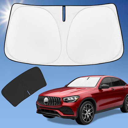 for Toyota Tacoma 2016-2023 2024 2025 2026 Sun Shade Sunshade Windshield Cover - 4 Layers Front Window Shade Custom Fit Tacoma 2Dr 4Dr Pickup Sun Visor 240T Shade Blocks UV Rays Car Accessories - Colors F