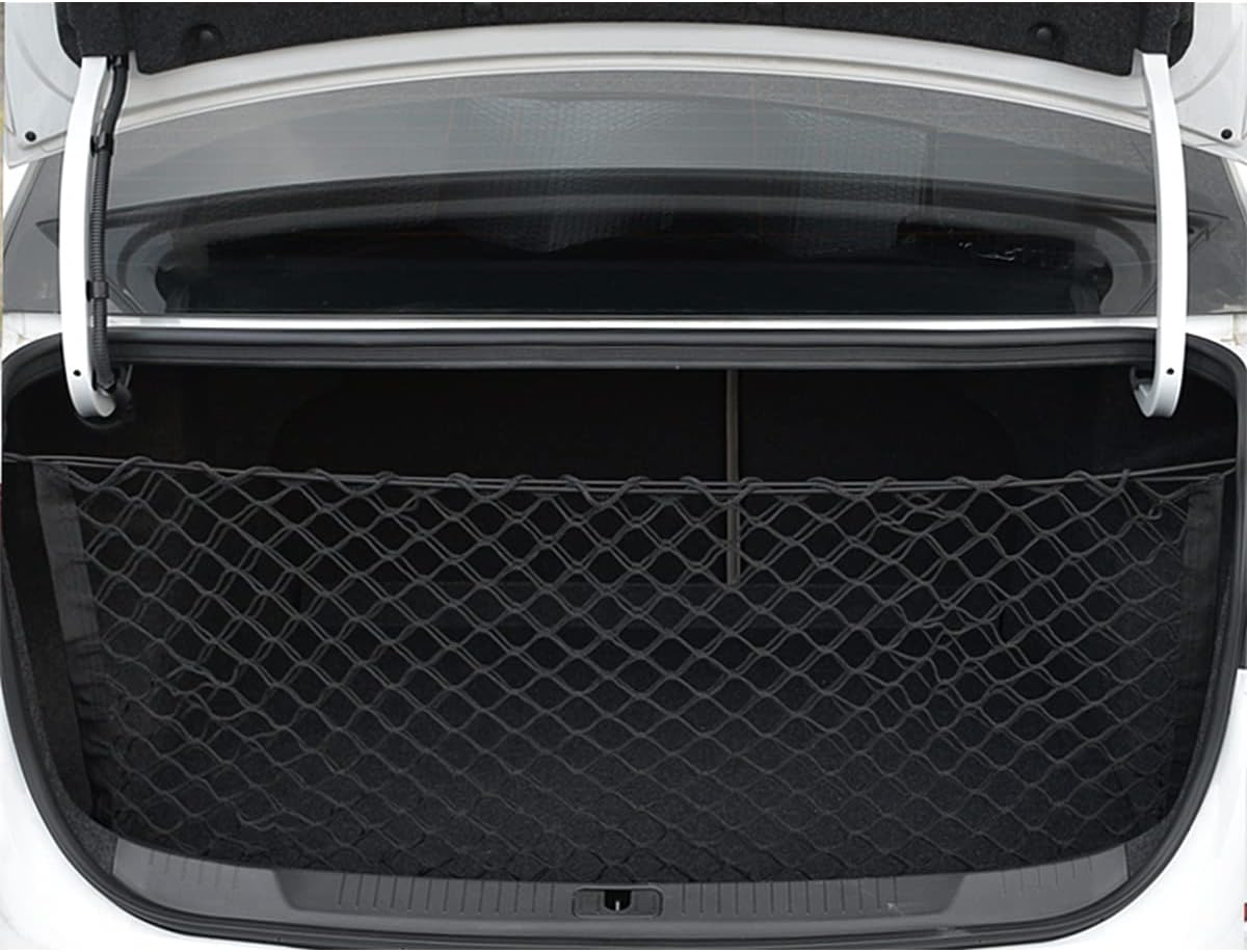 Car Rear Cargo Net, Adjustable Elastic Storage Organizer Net, Trunk Cargo Storage Net, Universal Fit for Car, Vehicle, SUV (43.3"x 15.8")