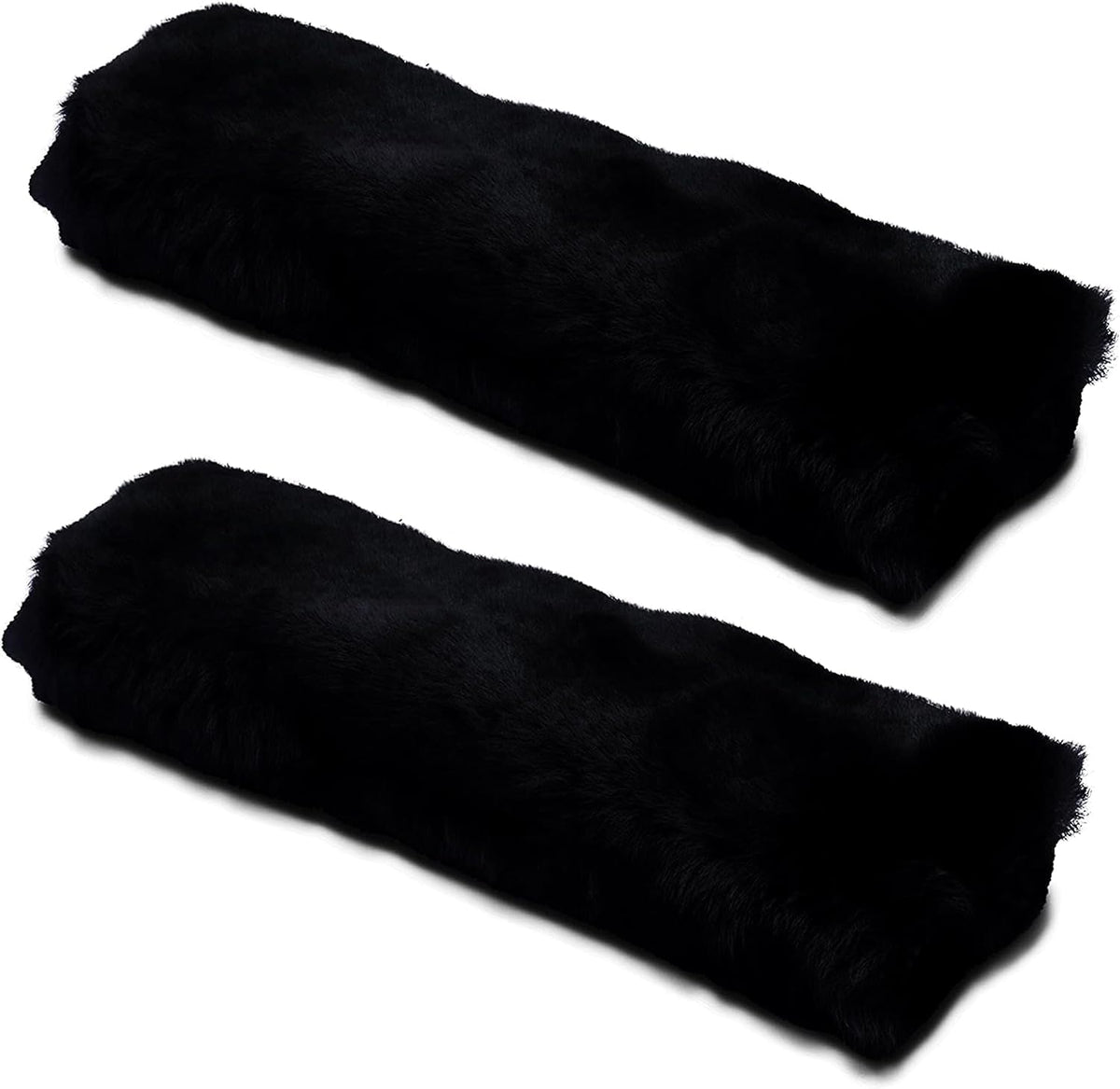 Andalus Brands 2 Pack Genuine Merino Wool Sheepskin Seat Belt Cover – Soft Shoulder Pad, Neck Cushion Protector – Authentic Car Accessories (Pearl)