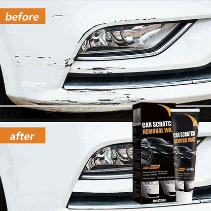 2026 New Upgrade Car Scratch Removal Wax, Scratch Remover for Vehicles with Wipe and Sponge, Car Polishing Wax Scratchs Remover, Cars Paint Scratchs Repair Kit for Deep Scratches (1 Set)
