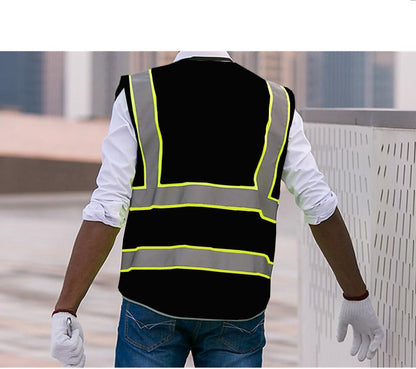 XIAKE 9 Pockets Class 2 High Visibility Reflective Safety Vest for Men Women,Meets ANSI/ISEA Standard