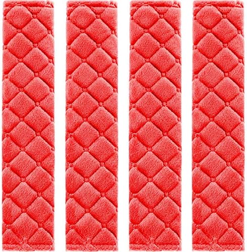 Tatuo 4 Pack Seat Belt Cover Extra Long Seat Belt Pads for Car Soft Comfort Shoulder Strap Covers Harness Pads Helps Protect Your Neck and Shoulder(10.6 Inch,Black)