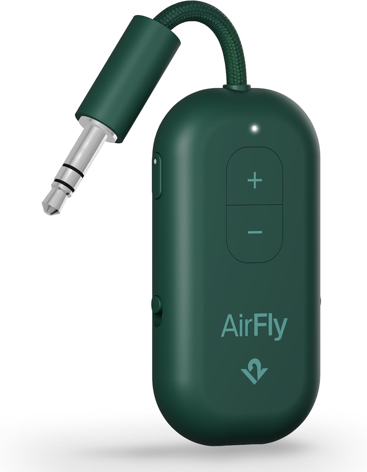 AirFly Pro 2 Deluxe – Bluetooth Adapter for Airplane, Pair 2 AirPods or Wireless Headphones – 3.5mm AUX Bluetooth Transmitter/Receiver for Cars, Boats, Treadmills, TVs – Airplane Travel Essentials