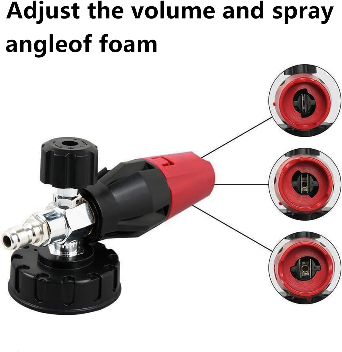 Sooprinse Foam Cannon Kit with Pressure Washer Short Gun, 1 L Snow Foam Lance with 1/4 Inch Quick Connector, Foam Blaster with Pressure Washer Gun,4000 PSI, Black